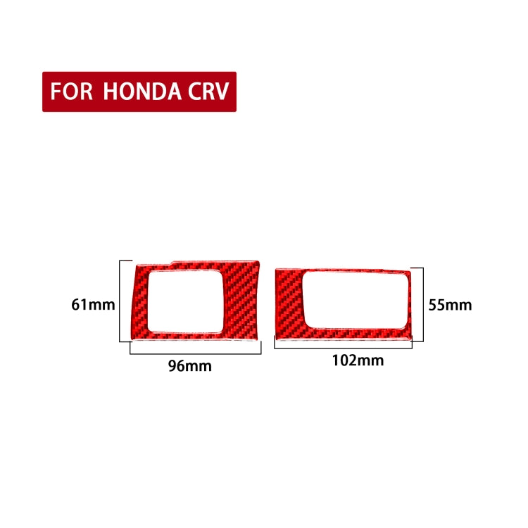 2 PCS Set for Honda CRV 2007-2011 Carbon Fiber Car Central Control Card Box Panel Decorative Sticker, Right Drive-Reluova