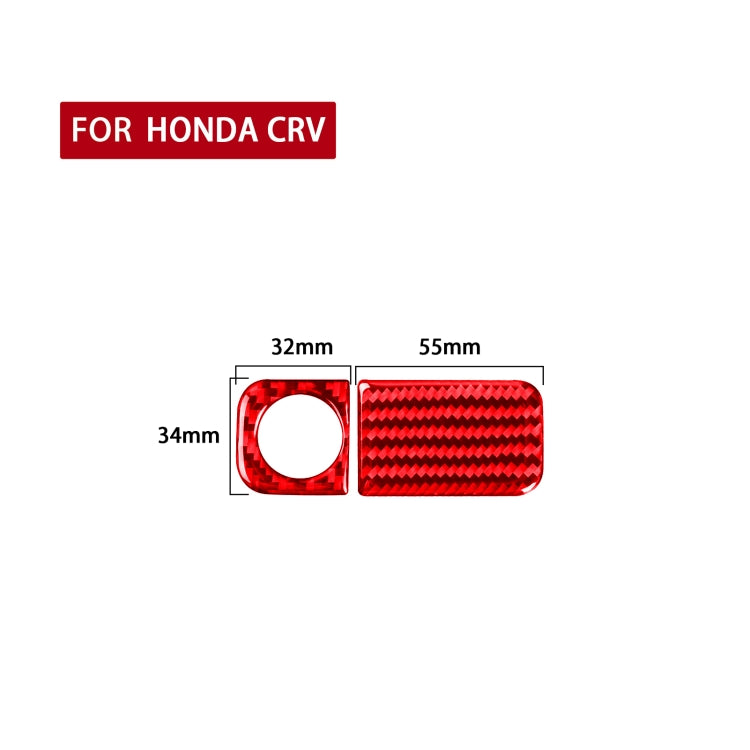 2 PCS Set for Honda CRV 2007-2011 Carbon Fiber Car Glove Box Opening Frame Decorative Sticker, Left Drive-Reluova