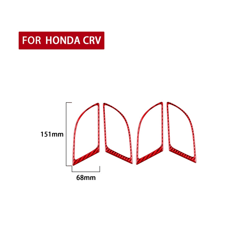 4 PCS Set for Honda CRV 2007-2011 Carbon Fiber Car Inner Handle Frame Decorative Sticker,Left and Right Drive Universal ÎҵÄÉ̵ê