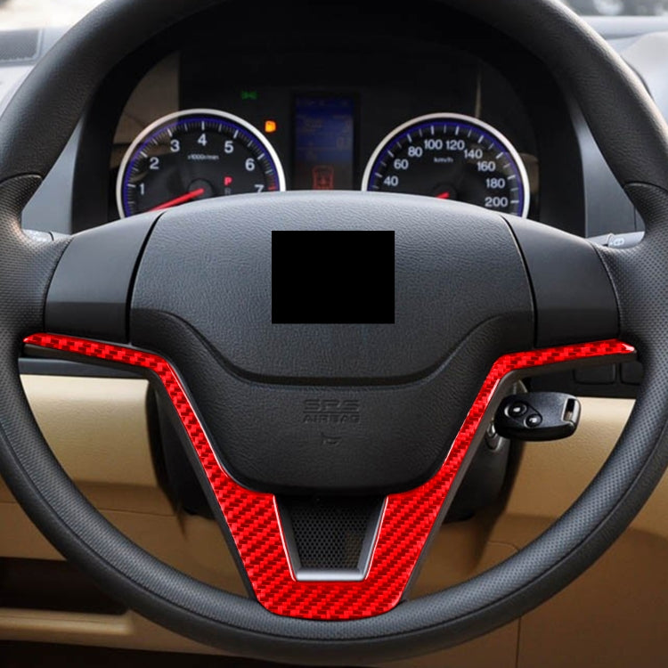 For Honda CRV 2007-2011 Carbon Fiber Car Steering Wheel Decorative Sticker, Left Drive ÎҵÄÉ̵ê