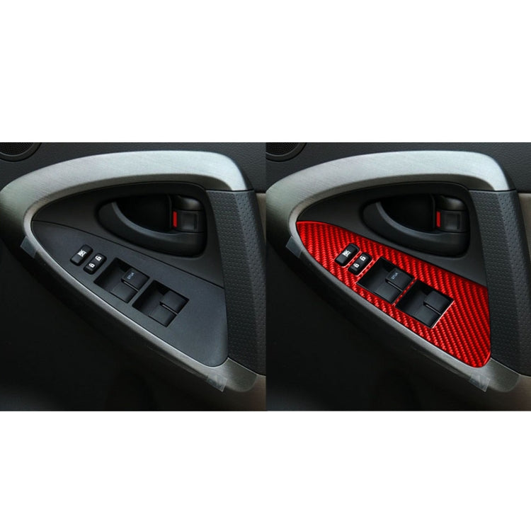 Car Carbon Fiber Window Glass Lift Panel Decorative Sticker for Toyota RAV4 2006-2013, Right Drive ÎҵÄÉ̵ê