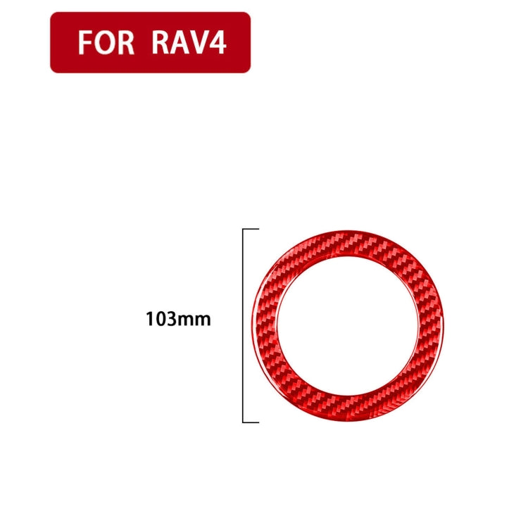 Car Carbon Fiber Steering Wheel Decorative Sticker for Toyota RAV4 2006-2013, Left and Right Drive ÎҵÄÉ̵ê