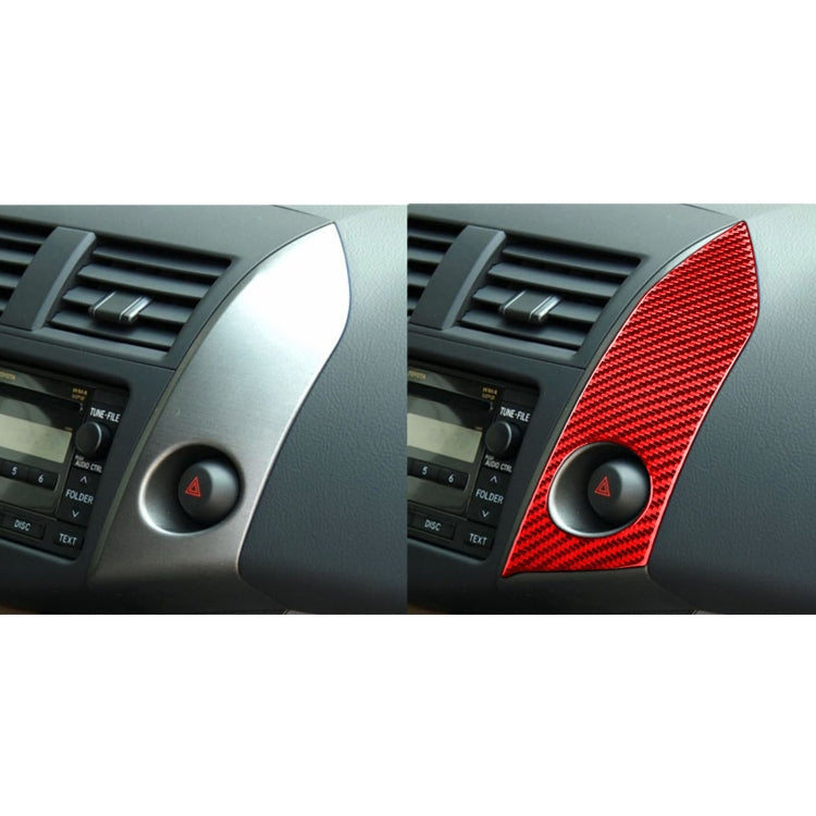 Car Carbon Fiber Warning Light Switch Panel Decorative Sticker for Toyota RAV4 2006-2013, Left and Right Drive ÎҵÄÉ̵ê