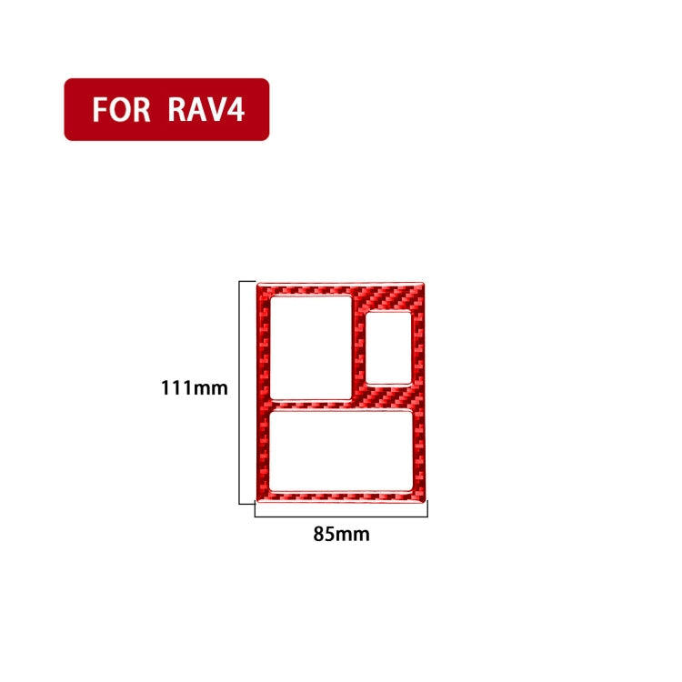 Car Carbon Fiber Rear Mirror Adjustment Switch Frame Decorative Sticker for Toyota RAV4 2006-2013, Left Drive ÎҵÄÉ̵ê