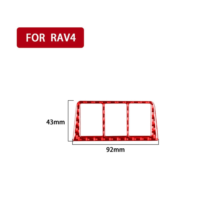 Car Carbon Fiber Headlight Switch Frame Decorative Sticker for Toyota RAV4 2006-2013, Left and Right Drive ÎҵÄÉ̵ê