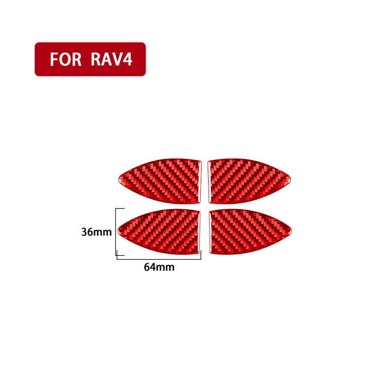 Car Carbon Fiber Inside Door Bowl Decorative Sticker for Toyota RAV4 2006-2013, Left and Right Drive ÎҵÄÉ̵ê