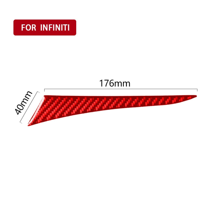 Car Carbon Fiber Dashboard Left Side Decorative Sticker for Infiniti Q50 2014-2020, Left Drive