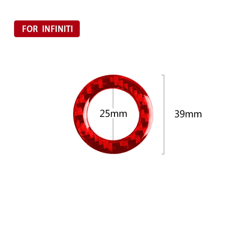 Car Carbon Fiber One-button Start Decorative Sticker for Infiniti Q50 2014-2020 / Q60 / QX60, Left and Right Drive ÎҵÄÉ̵ê