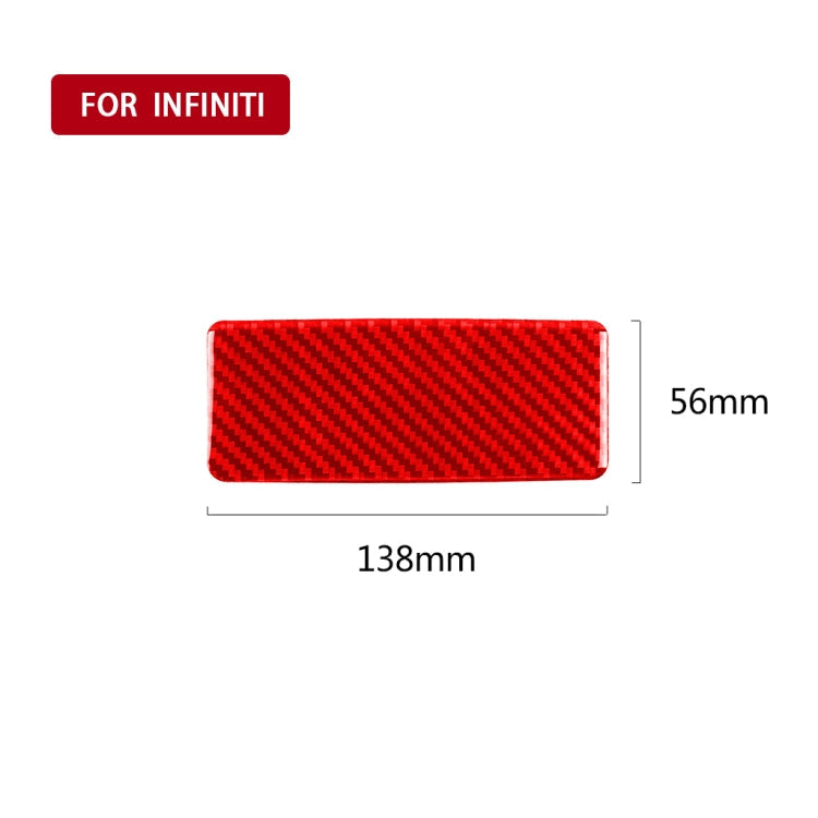 Car Carbon Fiber Rear Ashtray Panel Decorative Sticker for Infiniti Q50 2014-2020, Left and Right Drive ÎҵÄÉ̵ê