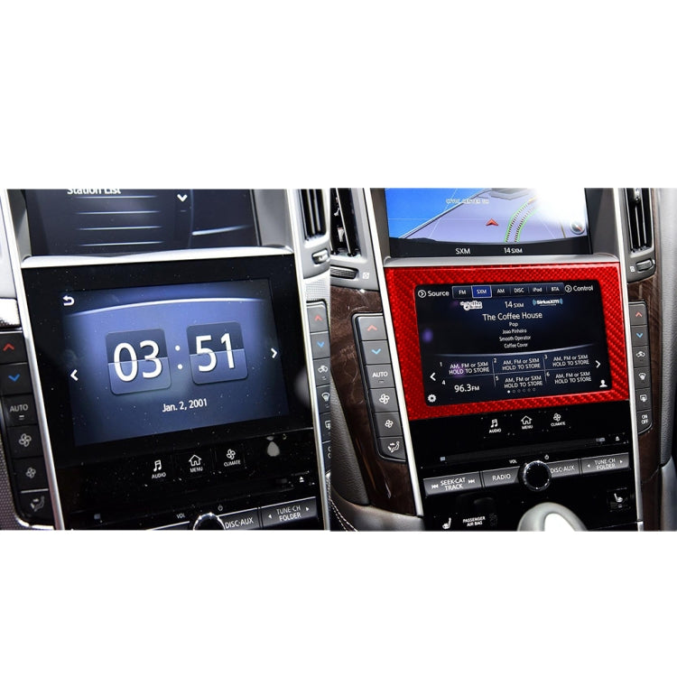 Car Carbon Fiber Navigation Frame Decorative Sticker for Infiniti Q50 2014-2020, Left and Right Drive ÎҵÄÉ̵ê