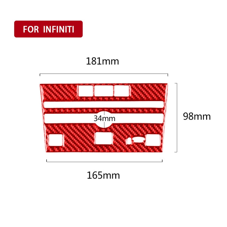 Car Carbon Fiber A Style CD Console Panel Decorative Sticker for Infiniti Q50 2014-2020, Right Drive ÎҵÄÉ̵ê