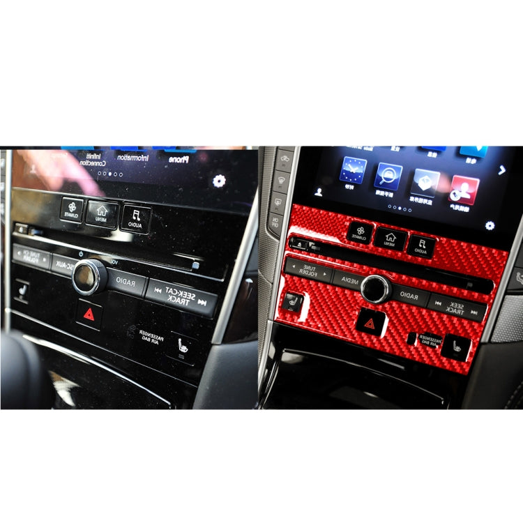 Car Carbon Fiber A Style CD Console Panel Decorative Sticker for Infiniti Q50 2014-2020, Right Drive ÎҵÄÉ̵ê