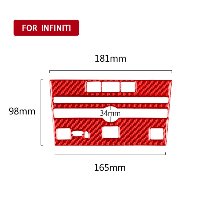 Car Carbon Fiber A Style CD Console Panel Decorative Sticker for Infiniti Q50 2014-2020, Left Drive ÎҵÄÉ̵ê