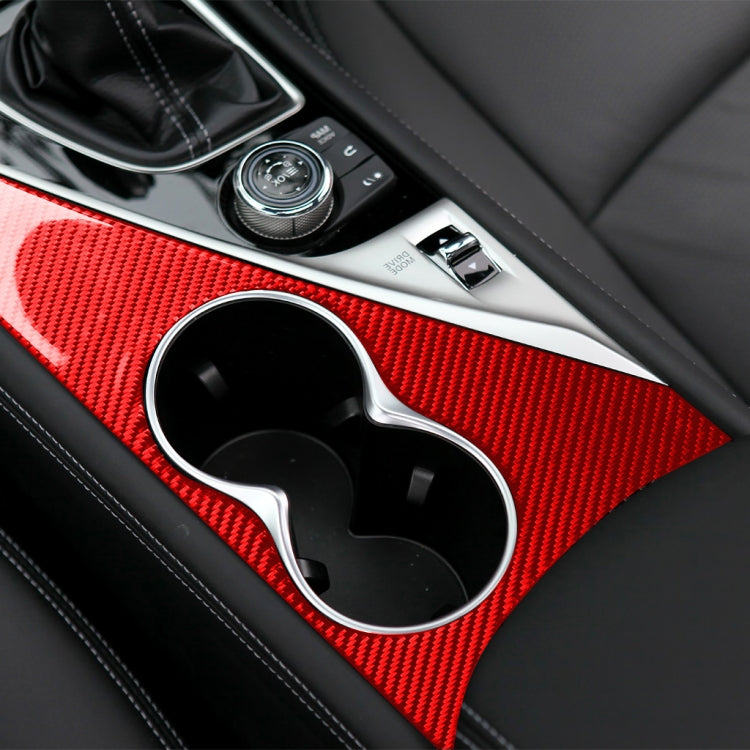 Car Carbon Fiber Water Cup Holder Panel Decorative Sticker for Infiniti Q50 2014-2020, Right Drive ÎҵÄÉ̵ê