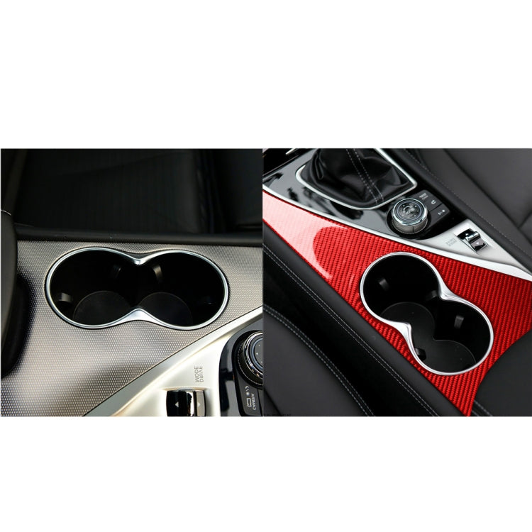 Car Carbon Fiber Water Cup Holder Panel Decorative Sticker for Infiniti Q50 2014-2020, Right Drive ÎҵÄÉ̵ê