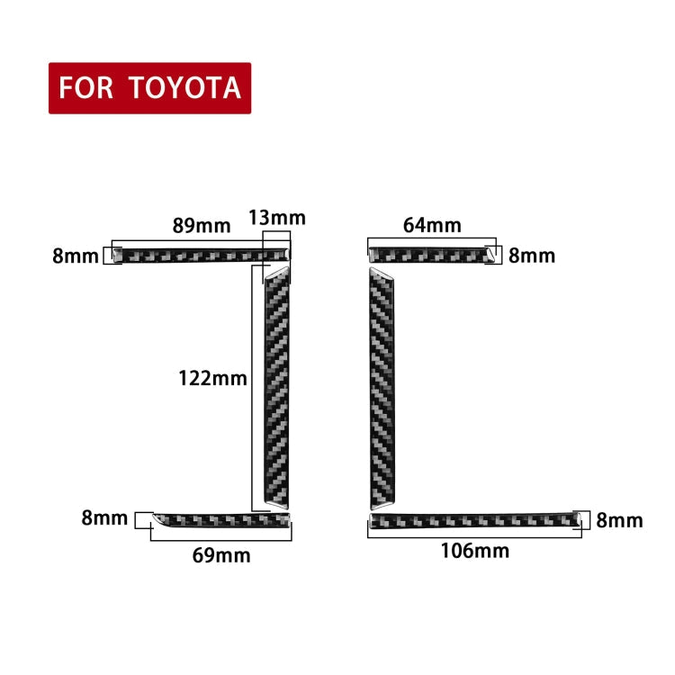 Car Carbon Fiber Central Air Outlet Decorative Sticker for Toyota Highlander 2014-2019, Left Drive ÎҵÄÉ̵ê