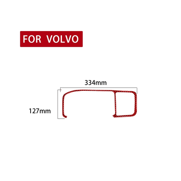 Car Carbon Fiber Navigation Frame Decorative Sticker for Volvo V60 2010-2017, Left Drive ÎҵÄÉ̵ê