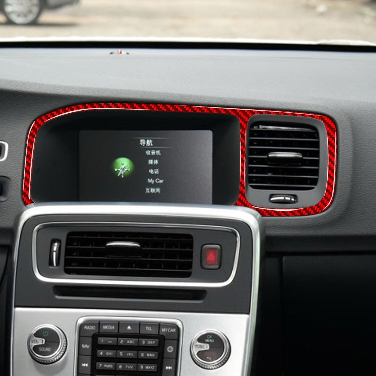 Car Carbon Fiber Navigation Frame Decorative Sticker for Volvo V60 2010-2017, Left Drive ÎҵÄÉ̵ê