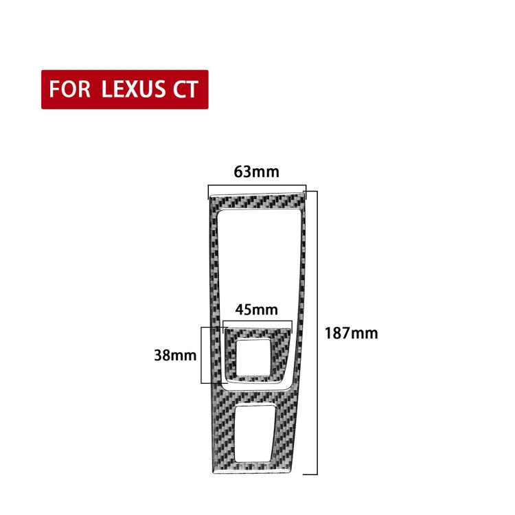 Car Carbon Fiber Gear Panel Decorative Sticker for Lexus CT 2011-2017, Right Drive ÎҵÄÉ̵ê