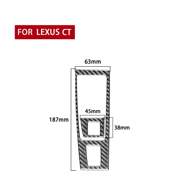 Car Carbon Fiber Gear Panel Decorative Sticker for Lexus CT 2011-2017, Left Drive ÎҵÄÉ̵ê