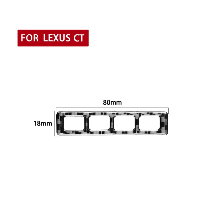 Car Seat Adjustment Panel Decorative Sticker for Lexus CT 2011-2017, Left and Right Drive ÎҵÄÉ̵ê