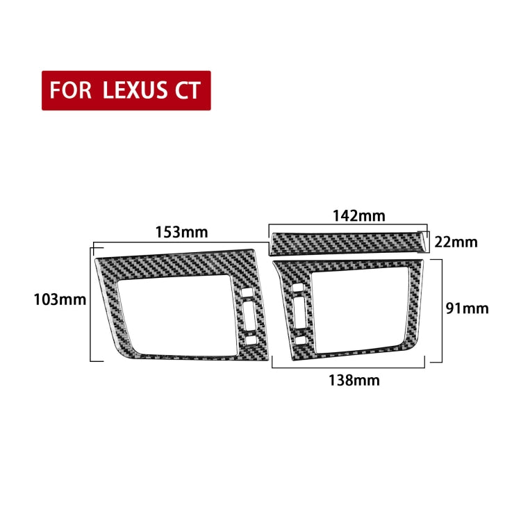 Car Carbon Fiber Left and Right Air Outlet Decorative Sticker for Lexus CT 2011-2017, Right Drive ÎҵÄÉ̵ê