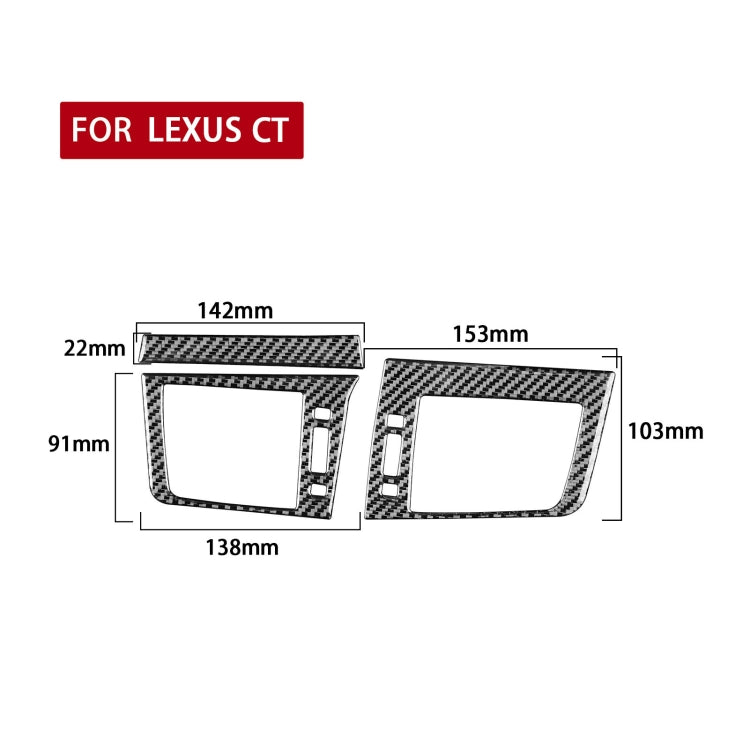 Car Carbon Fiber Left and Right Air Outlet Decorative Sticker for Lexus CT 2011-2017, Left Drive ÎҵÄÉ̵ê