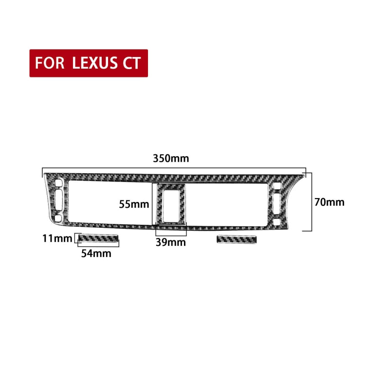 Car Carbon Fiber Central Control Air Outlet Decorative Sticker for Lexus CT 2011-2017, Right Drive ÎҵÄÉ̵ê
