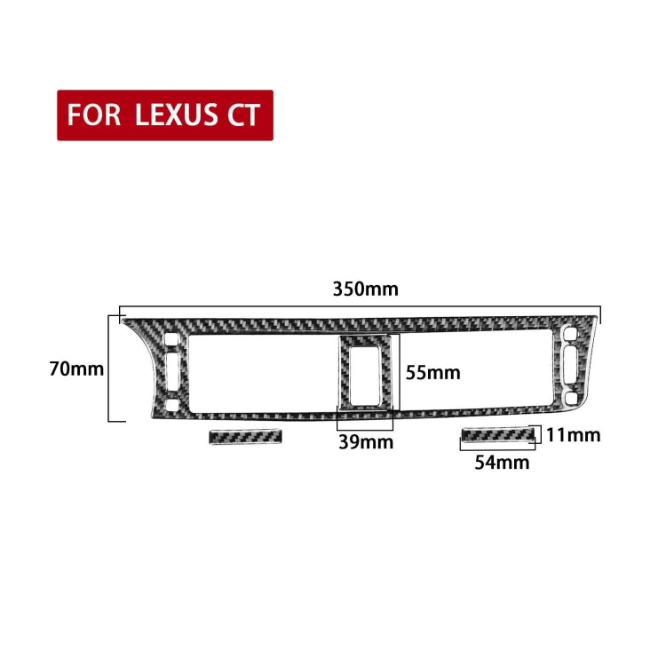 Car Carbon Fiber Central Control Air Outlet Decorative Sticker for Lexus CT 2011-2017, Left Drive ÎҵÄÉ̵ê