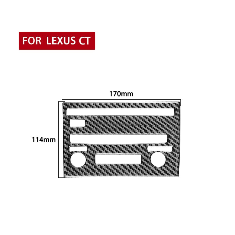 Car Carbon Fiber CD Panel C Decorative Sticker for Lexus CT 2011-2017, Left Drive ÎҵÄÉ̵ê