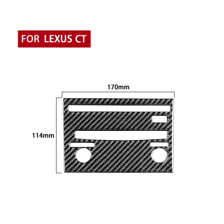 Car Carbon Fiber CD Panel B Decorative Sticker for Lexus CT 2011-2017, Right Drive ÎҵÄÉ̵ê