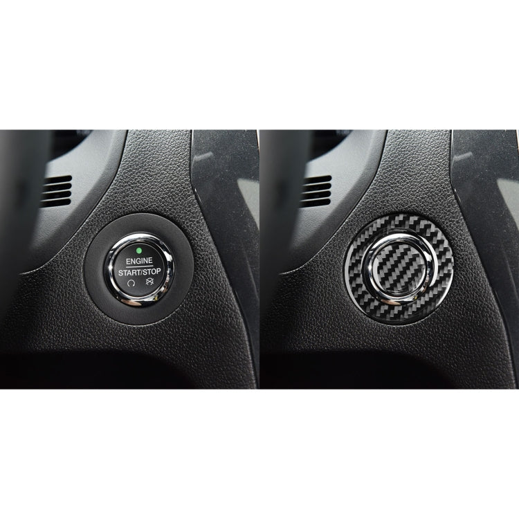 Car Carbon Fiber One-click Start Button Decorative Sticker for Ford Explorer 2013-2019, Left Drive ÎҵÄÉ̵ê