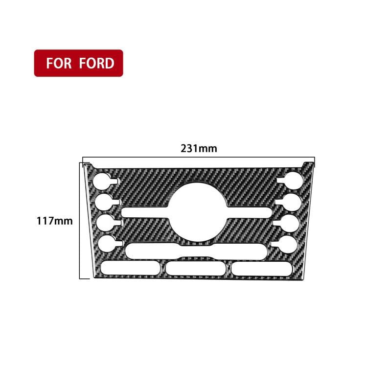 Car Carbon Fiber Air Conditioning Panel Decorative Sticker for Ford Explorer 2016-2019, Left Drive ÎҵÄÉ̵ê