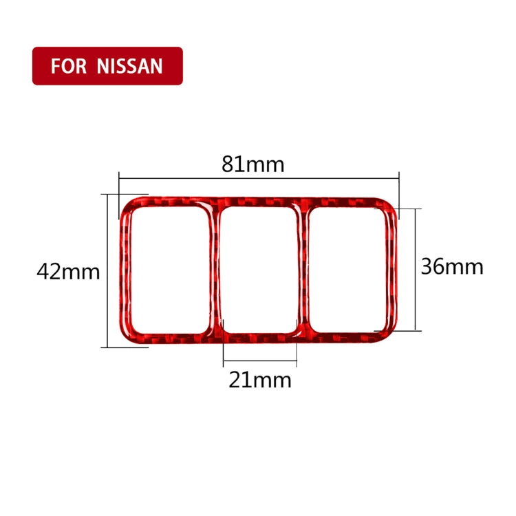 Car Carbon Fiber Central Control Heating Button Frame Decorative Sticker for Nissan 370Z / Z34 2009-, Left and Right Drive Universal ÎҵÄÉ̵ê