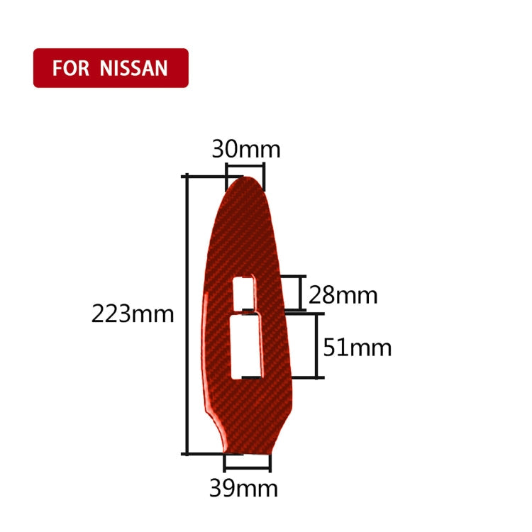 Car Carbon Fiber Vice Driving Side Door Lift Control Decorative Sticker for Nissan 370Z / Z34 2009-, Left Drive ÎҵÄÉ̵ê