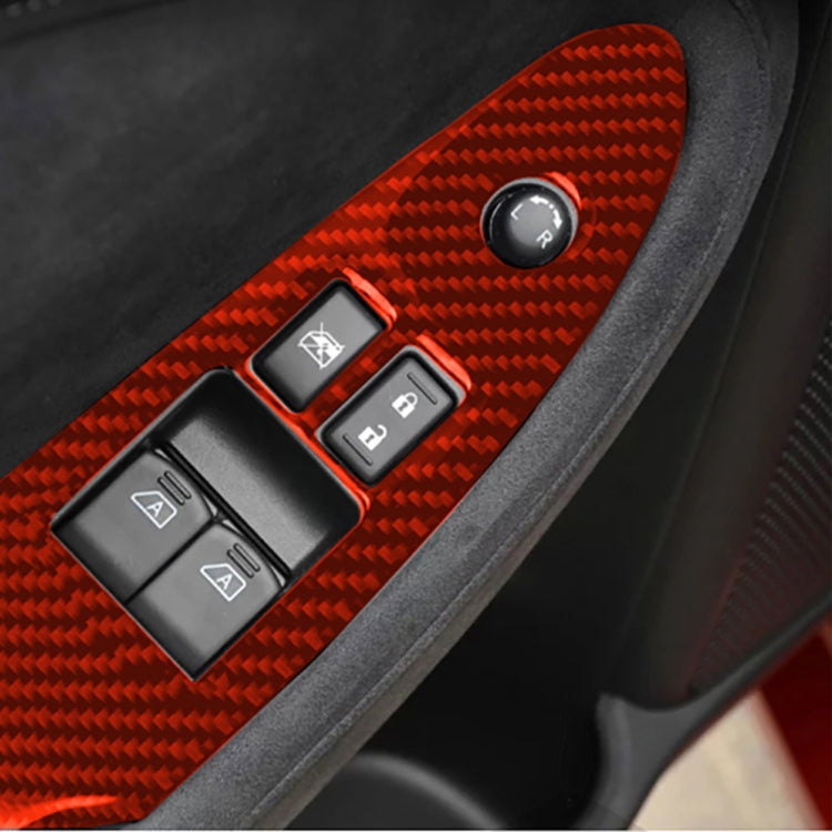 Car Carbon Fiber Main Driving Side Door Lift Control Decorative Sticker for Nissan 370Z / Z34 2009-, Left Drive Low-configured ÎҵÄÉ̵ê