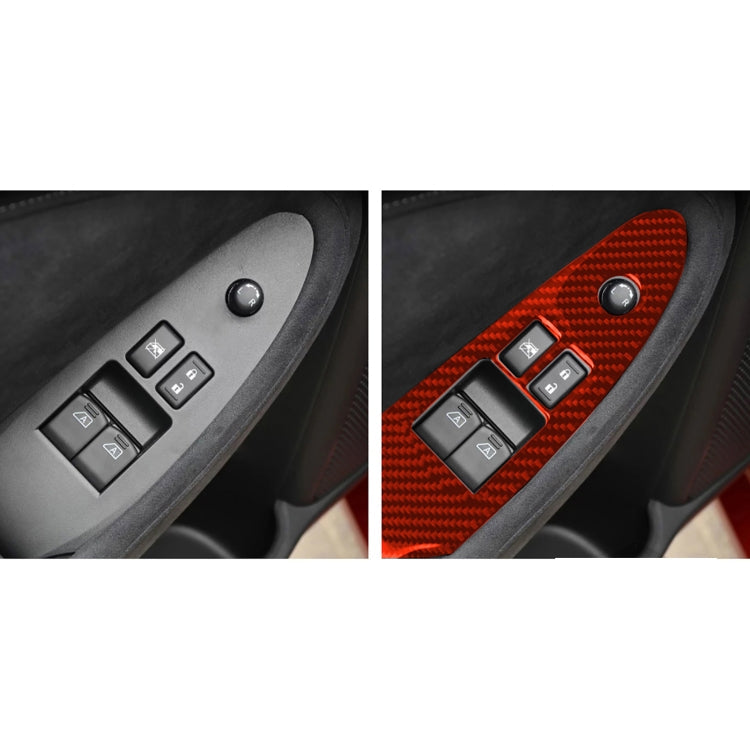 Car Carbon Fiber Main Driving Side Door Lift Control Decorative Sticker for Nissan 370Z / Z34 2009-, Left Drive Low-configured ÎҵÄÉ̵ê