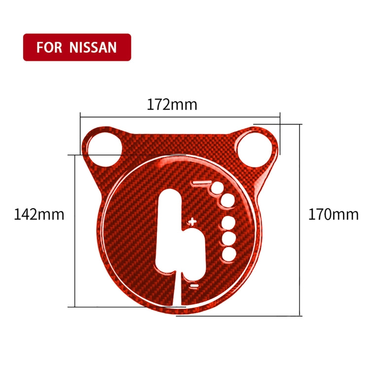 2 in 1 Car Carbon Fiber Automatic Gear Shifting Transmission Panel Decorative Sticker for Nissan 370Z / Z34 2009-, Right Drive-Reluova