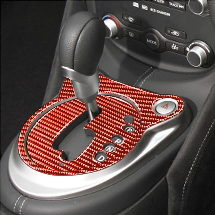 2 in 1 Car Carbon Fiber Automatic Gear Shifting Transmission Panel Decorative Sticker for Nissan 370Z / Z34 2009-, Right Drive-Reluova