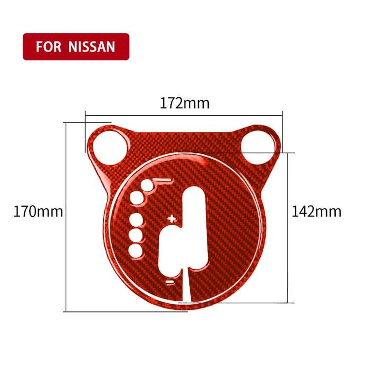 2 in 1 Car Carbon Fiber Automatic Gear Shifting Transmission Panel Decorative Sticker for Nissan 370Z / Z34 2009-, Left Drive-Reluova