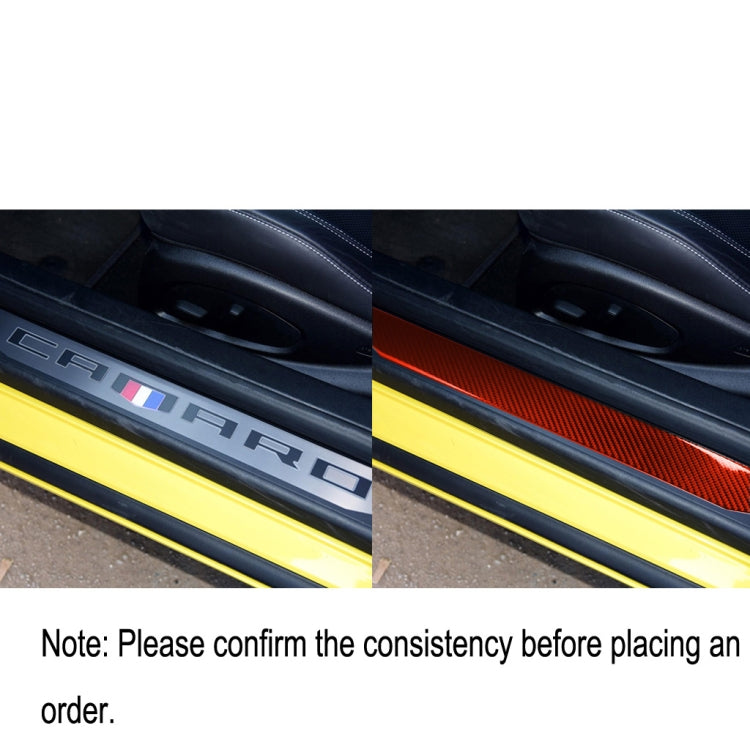 Car Carbon Fiber Welcome Pedal Panel Decorative Sticker for Chevrolet Camaro 2017-2019, Left and Right Drive Universal ÎҵÄÉ̵ê