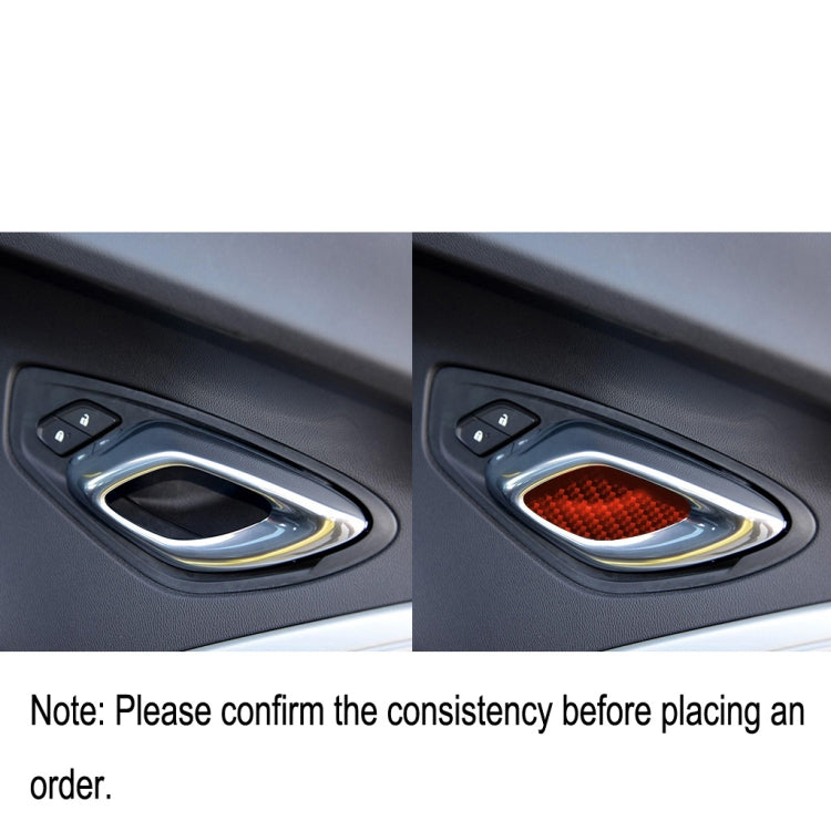 Car Carbon Fiber Inside Door Bowl Decorative Sticker for Chevrolet Camaro 2017-2019, Left and Right Drive Universal ÎҵÄÉ̵ê