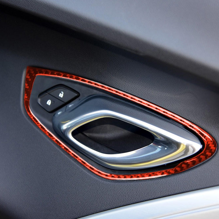 Car Carbon Fiber Inside Door Handle Decorative Sticker for Chevrolet Camaro 2017-2019, Left and Right Drive Universal ÎҵÄÉ̵ê