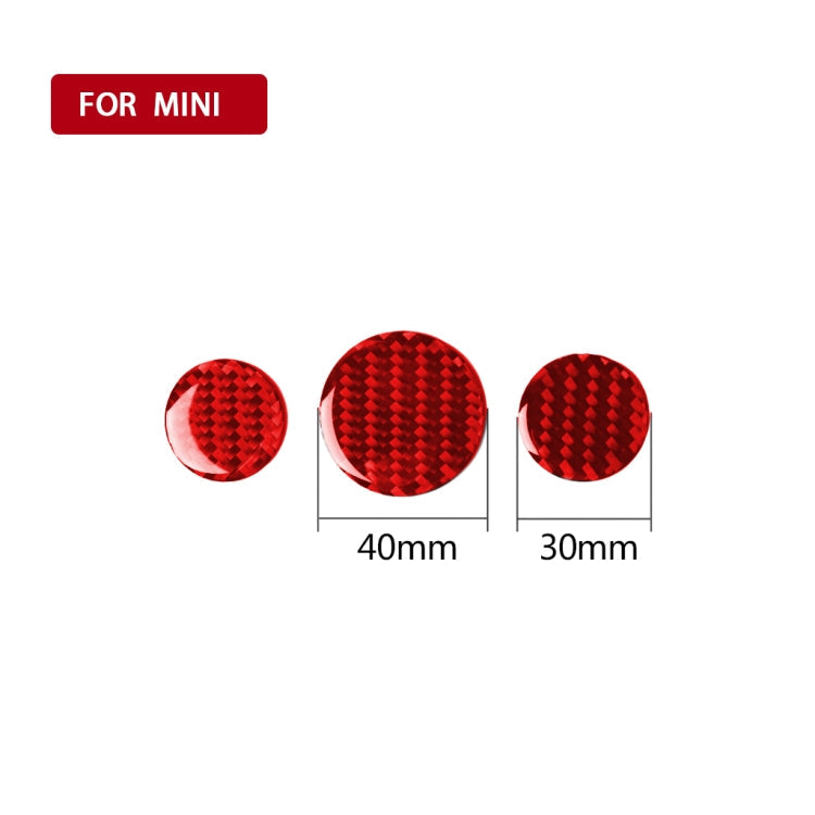 Car Carbon Fiber Multimedia Knob Decorative Sticker for BMW Mini F55 F56 F60, Left and Right Drive Universal ÎҵÄÉ̵ê