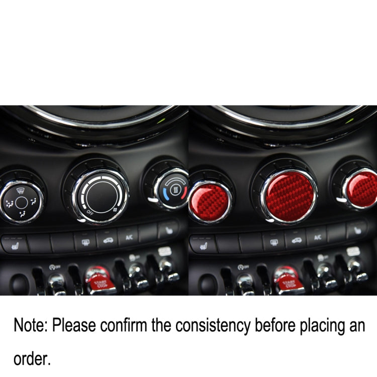 Car Carbon Fiber Multimedia Knob Decorative Sticker for BMW Mini F55 F56 F60, Left and Right Drive Universal ÎҵÄÉ̵ê