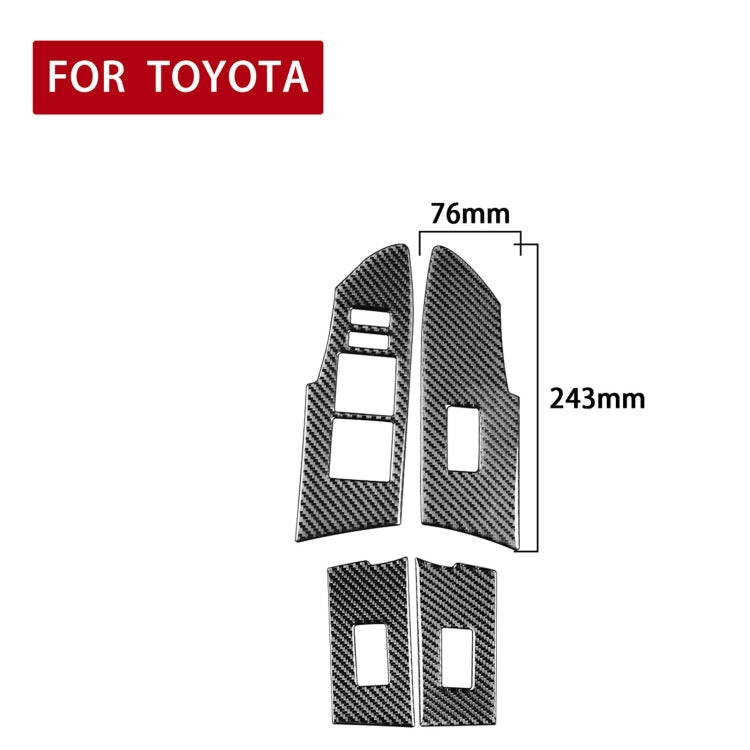 Car Carbon Fiber Window Lift Decorative Sticker for Toyota Corolla / Levin 2014-2018, Right Drive ÎҵÄÉ̵ê