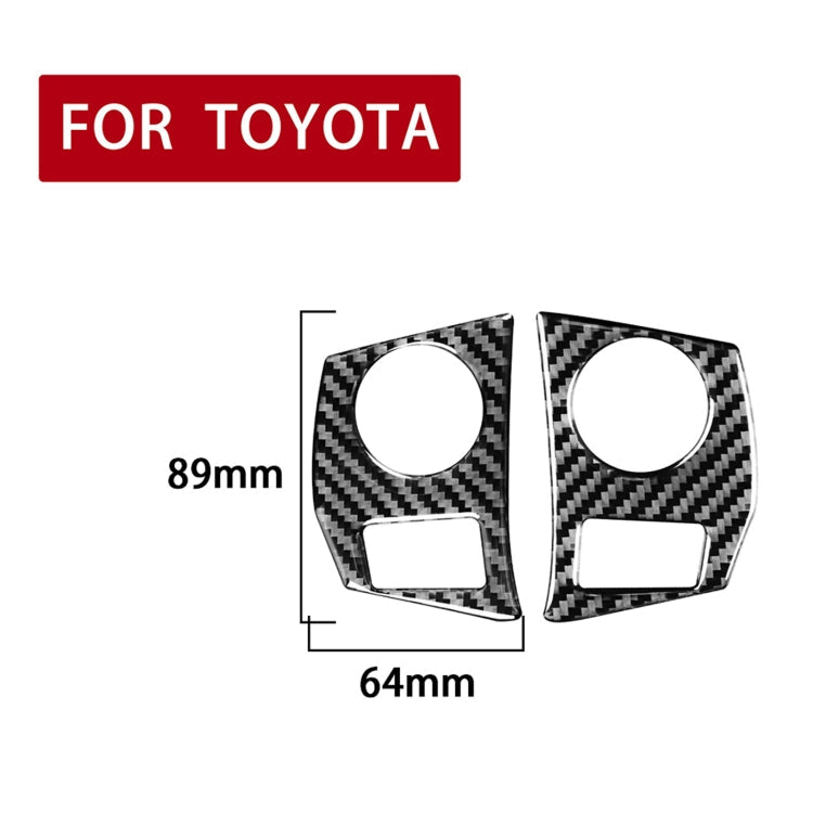 Car Carbon Fiber Steering Wheel Button Frame Decorative Sticker for Toyota Corolla / Levin 2014-2018, Left and Right Drive Universal ÎҵÄÉ̵ê