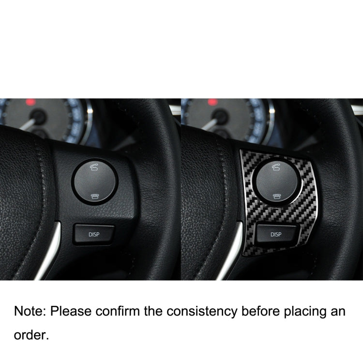 Car Carbon Fiber Steering Wheel Button Frame Decorative Sticker for Toyota Corolla / Levin 2014-2018, Left and Right Drive Universal ÎҵÄÉ̵ê