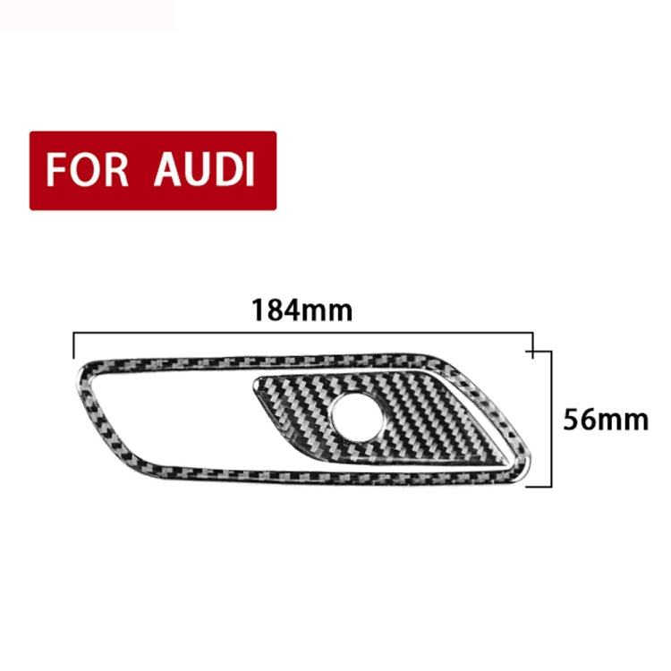 Car Carbon Fiber Front Passenger Seat Storage Box Switch Decorative Sticker for Audi A6L / A7 2019-, Right Drive ÎҵÄÉ̵ê