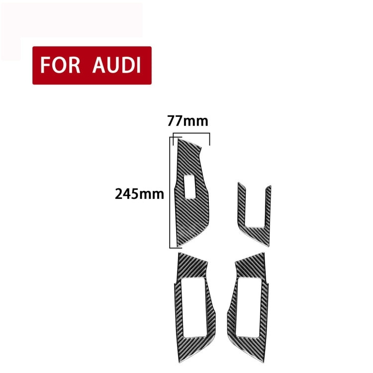 Car Carbon Fiber Window Glass Lift Decorative Sticker for Audi A6L / A7 2019-, Right Drive ÎҵÄÉ̵ê